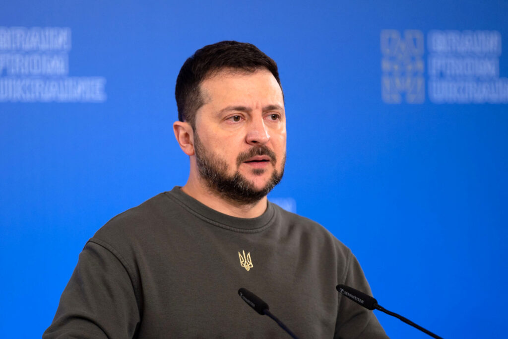 Zelensky unexpectedly cancelled a planned video link appearance with US senators on Tuesday in which he was to have appealed for continued funding. (AFP)
