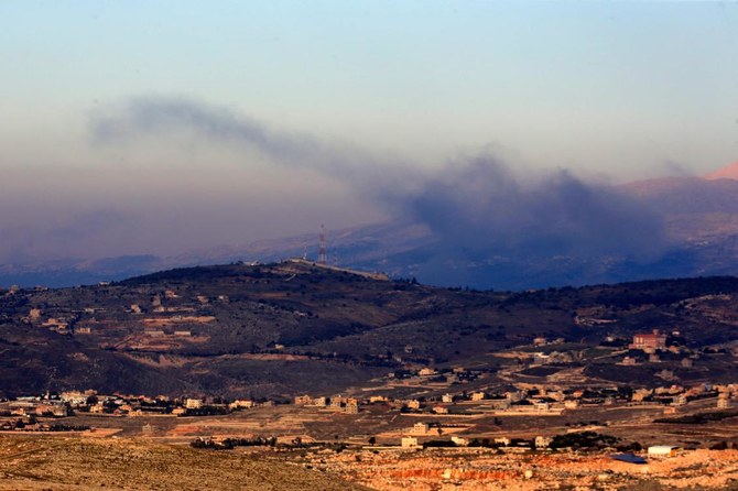 Smoke billows on the outskirts of the village of Kfarshuba, along Lebanon's southern border with northern Israel following Israeli bombardment, amid increasing cross-border tensions as fighting continues with Hamas militants in the southern Gaza Strip. (AFP)