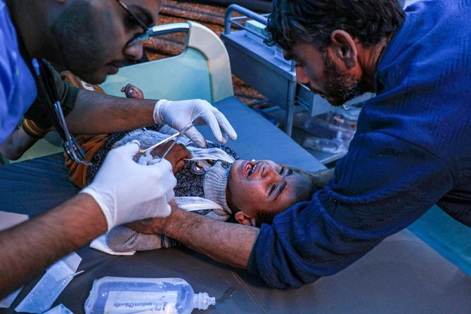 Some patients at Al-Ahli had been waiting for surgeries for weeks or if they had been operated on, they faced the risk of a post-operation infection. (File/AFP)