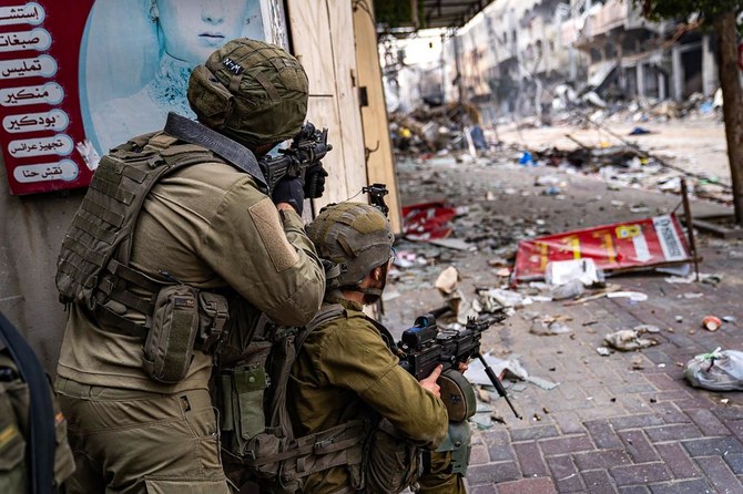 Israeli soldiers operating in the Gaza Strip, amid continuing battles between Israel and the Palestinian militant group Hamas.(AFP)