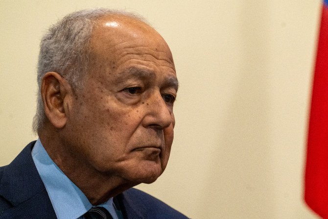Arab League Secretary General Ahmed Aboul Gheit criticized UN Security Council’s rejection of a full ceasefire in Gaza. (File/AFP)