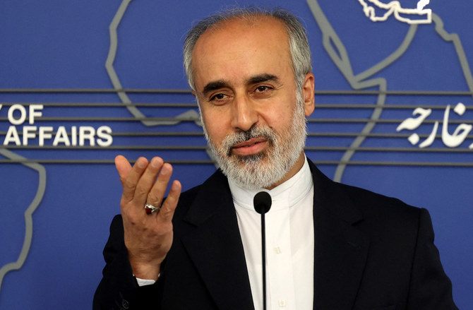 Iran's Ministry of Foreign Affairs spokesman Nasser Kanani said claims are aimed to distract public attention from US support to Israel's atrocities in Gaza. (File/AFP)