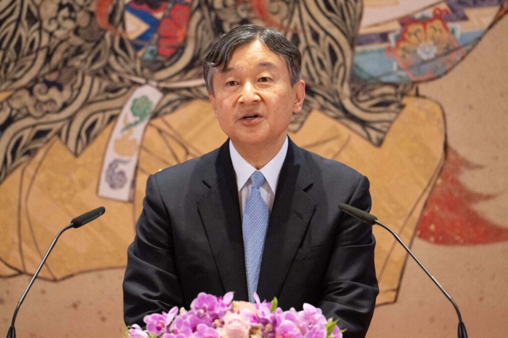 Japan's Emperor Naruhito attends a press conference at the Imperial Palace in Tokyo on June 15, 2023. (AFP)