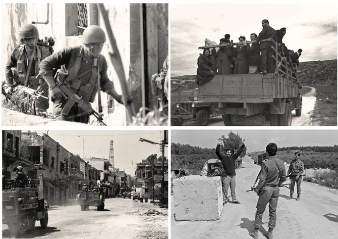 Israeli soldiers in armored vehicles passing through a village in the Bekaa Valley, Lebanon, during Operation Peace for the Galilee in 1982 and the earlier Litani Operation in 1978 are warnings from history of the potential for escalation. (Getty Images/AFP)