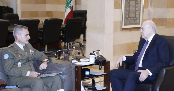 Lebanese caretaker Prime Minister Najib Mikati condemned what he described as repeated Israeli violations of the country’s sovereignty in a meeting on Thursday with Maj. Gen. Aroldo Lazaro, UNIFIL’s head of mission and force commander. (NNA)