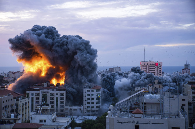 Weeks of Israeli bombardment of Gaza City has seen hundreds of thousands of Palestinians flee to southern Gaza, where they cram into shelters and take refuge with friends and family. (AP)