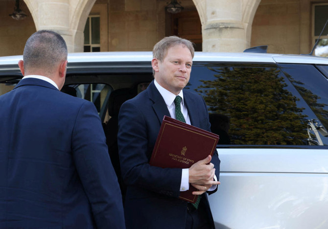 Britain's Secretary of State for Defence Grant Shapps arrives for a meeting with Cyprus' President Nikos Christodoulides at the Presidential Palace in Nicosia, Cyprus January 19, 2024. (Reuters)