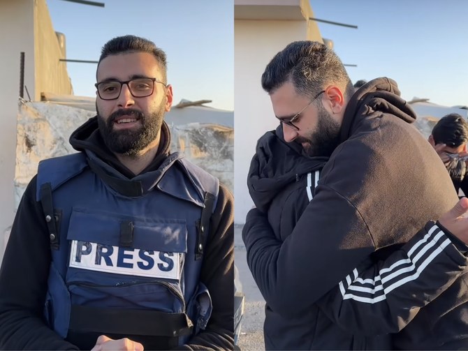 24-year-old Palestinian photojournalist Motaz Azaiza announces his evacuation from Gaza on Instagram. (Instagram/@motaz_azaiza)