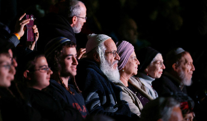 Members of the Israeli settler community gather at a convention calling for Israel to rebuild settlements in the Gaza Strip and the northern part of the Israeli-occupied West Bank, in Jerusalem, January 28, 2024. (REUTERS)