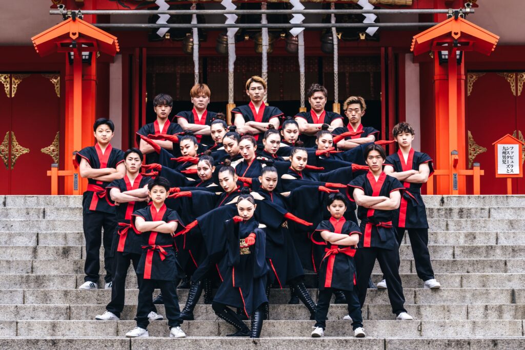 The Japanese supergroup comprises two rival dance groups, Fabulous Sisters and Kyushu Danji, known as Kyushudanji Shinsengumi. (Supplied)