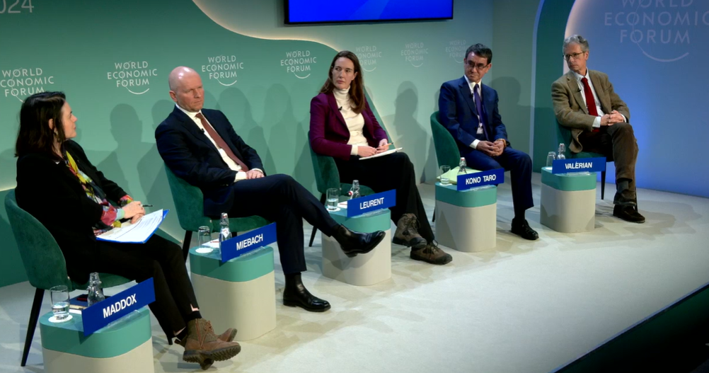 Speaking at the ‘Building Trust Through Transparency’ panel, Kono told WEF that “trust is a source of power, and transparency is what leads to trust in a government.” (Screengrab)
