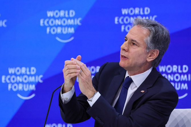 US Secretary of State Antony Blinken attends the 54th annual meeting of the World Economic Forum in Davos, Switzerland. (Reuters)