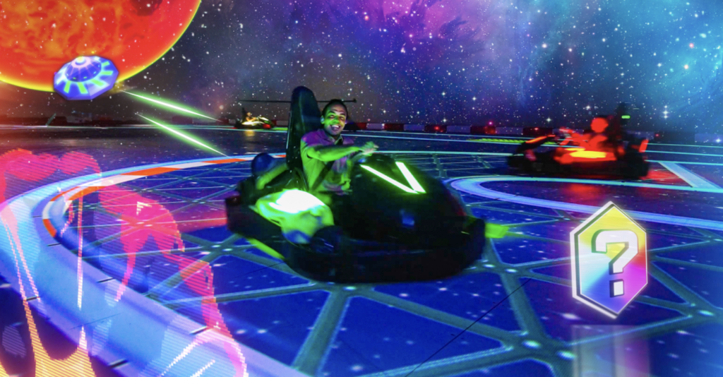 The event will include a variety of track designs, such as the Arabian Desert, as well as kart power-ups and weapons for players to battle for the finish line. (Supplied)