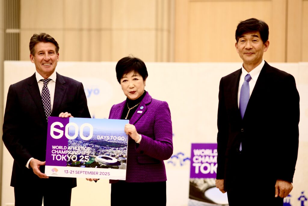Coe said he hoped that the athletes at the World Championships would receive enthusiastic support in Tokyo, with the championships coinciding with the 100th anniversary of the JAAF. (ANJ / Pierre Boutier)