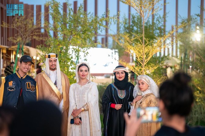 Saudi Arabia’s pavilion at the International Horticultural Expo in Doha showcased Saudi national heritage, and visitors could explore the Kingdom’s ancient history. (SPA)