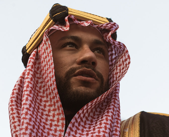 Neymar poses for a Founding Day portrait. (Al-Hilal)