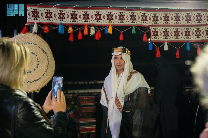 Saudi Arabia’s pavilion at the International Horticultural Expo in Doha showcased Saudi national heritage, and visitors could explore the Kingdom’s ancient history. (SPA)