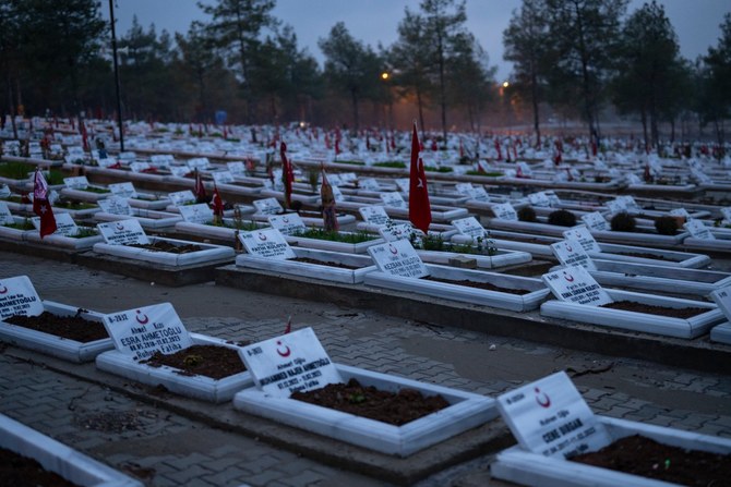Graves at Kapicam cemetery. The disaster killed more than 50,000 people in all, becoming Turkey's deadliest in many centuries (AFP)