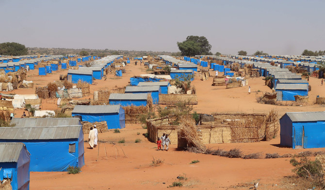 A general view of the Ourang refugee camp in Adre on December 7, 2023 where refugees fleeing the conflict in Sudan live. (AFP)
