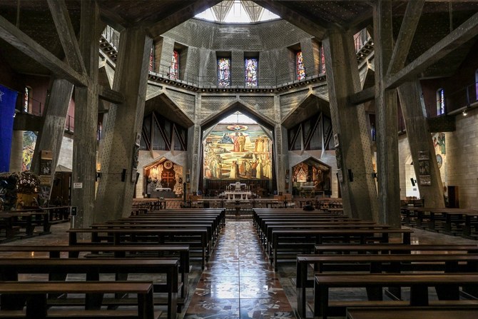 In Nazareth, the basilica is empty. (AFP/File)