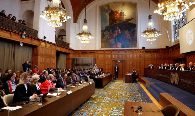 Judges at the International Court of Justice (ICJ) rule on emergency measures against Israel following accusations by South Africa that the Israeli military operation in Gaza is a state-led genocide, in The Hague, Netherlands, January 26, 2024. (Reuters)