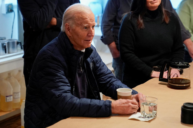 US President Joe Biden meets with residents during his visit to Ohio (REUTERS)