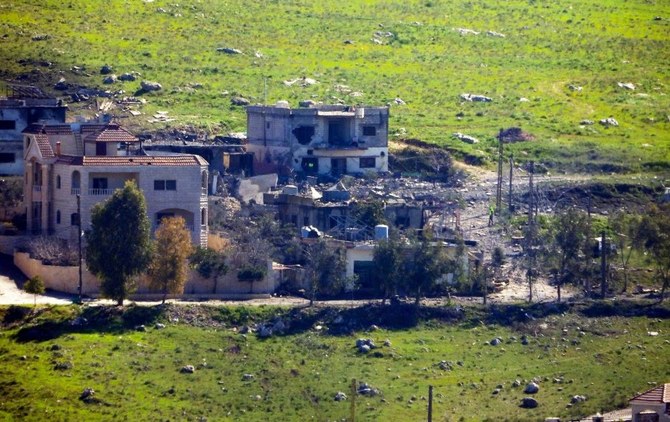 A destroyed house after an Israeli airstrike on the village of Khiam, near Lebanon’s southern border, Feb. 21, 2024. (AFP)