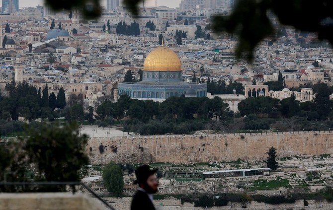 The Dome of the Rock at the center of the Al-Aqsa mosque compound in Jerusalem’s Old City, Feb. 20, 2024. (Reuters)