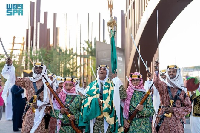 Saudi Arabia’s pavilion at the International Horticultural Expo in Doha showcased Saudi national heritage, and visitors could explore the Kingdom’s ancient history. (SPA)