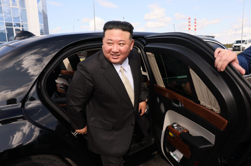 Kim himself drove to the site in a Maybach limousine brought onboard a special train he travelled in from Pyongyang. (AFP)