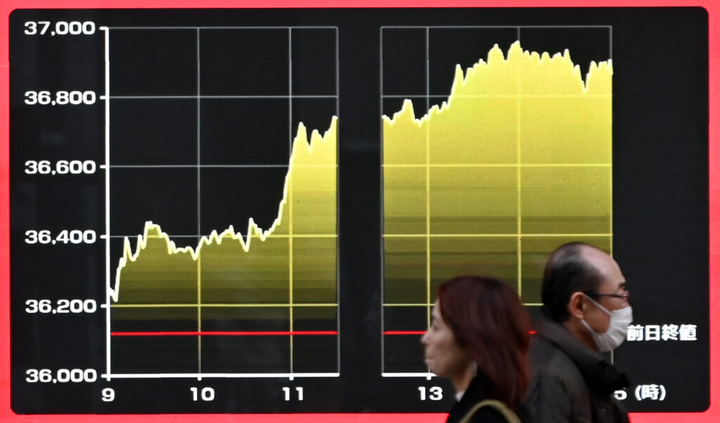 Next week, the Nikkei is expected to move roughly between 36,100 and 37,200, analysts and brokers said. (AFP)