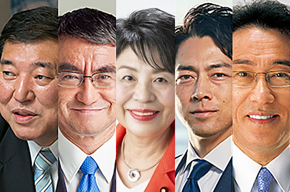 (L-R) Ishiba, Kono, Kamikawa, Koizumi, Kishida. (ANJ)