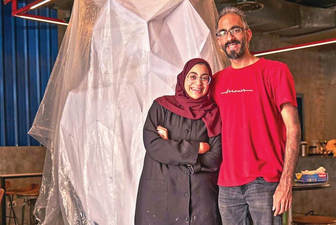 Fatimah Al-Dubais and her artist husband Mohammad Al-Madan’s love for Japanese art runs deep, while always maintaining their Saudi roots. (Supplied)
