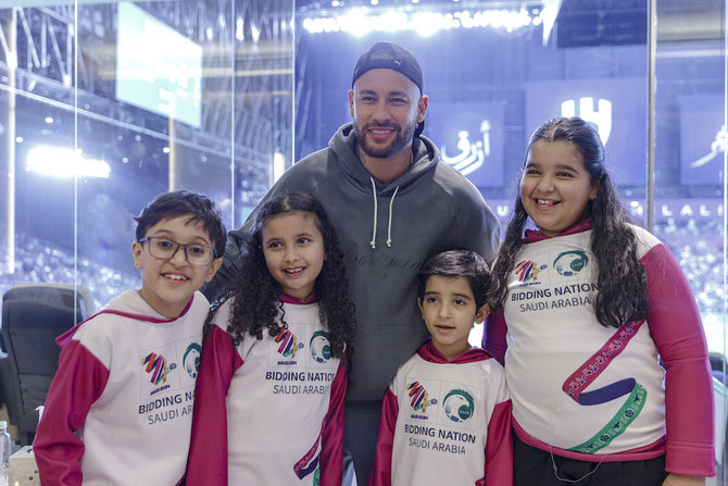 Brazilian superstar Neymar led celebrations as Saudi Arabia launched its official bid campaign to host FIFA World Cup 2034. (Suppied)