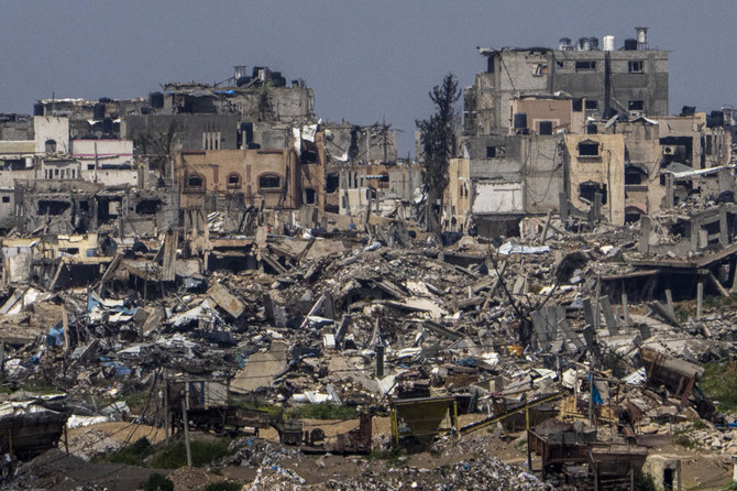 The United Nations Satellite Center found that 35 percent of all buildings in the Gaza Strip — 88,868 structures — had been damaged or destroyed. (AP)