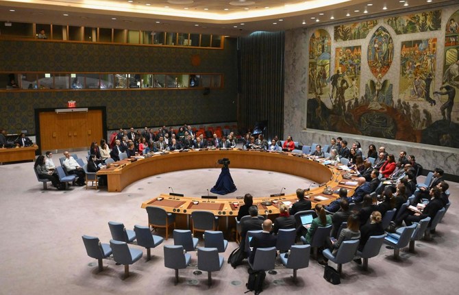 The resolution, put forward by the 10 elected council members, is backed by Russia and China and the 22-nation Arab Group at the United Nations. (AFP)