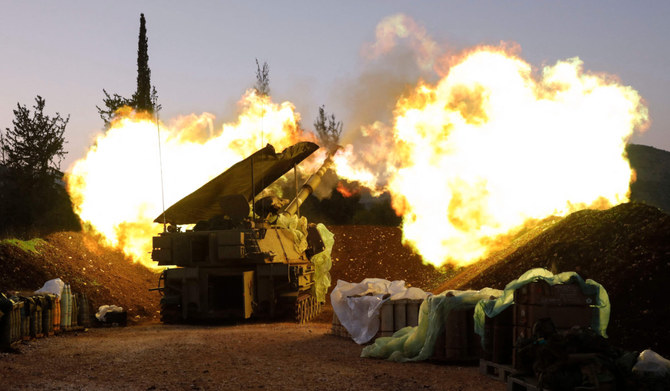 An Israeli artillery unit fires from a position in Upper Galilee in northern Israel towards southern Lebanon, on December 11, 2023, amid increasing cross-border tensions as fighting continues with Hamas militants in the southern Gaza Strip. (AFP file photo)