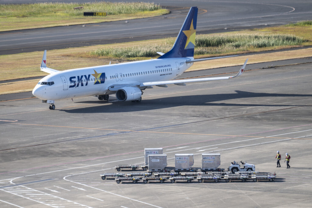 The sale of the shareholdings, equivalent to 5.9% of the Japanese budget airline's outstanding shares, marks an end to Integral's reconstruction support for Skymark from 2015, when the airline went bankrupt. (AFP)