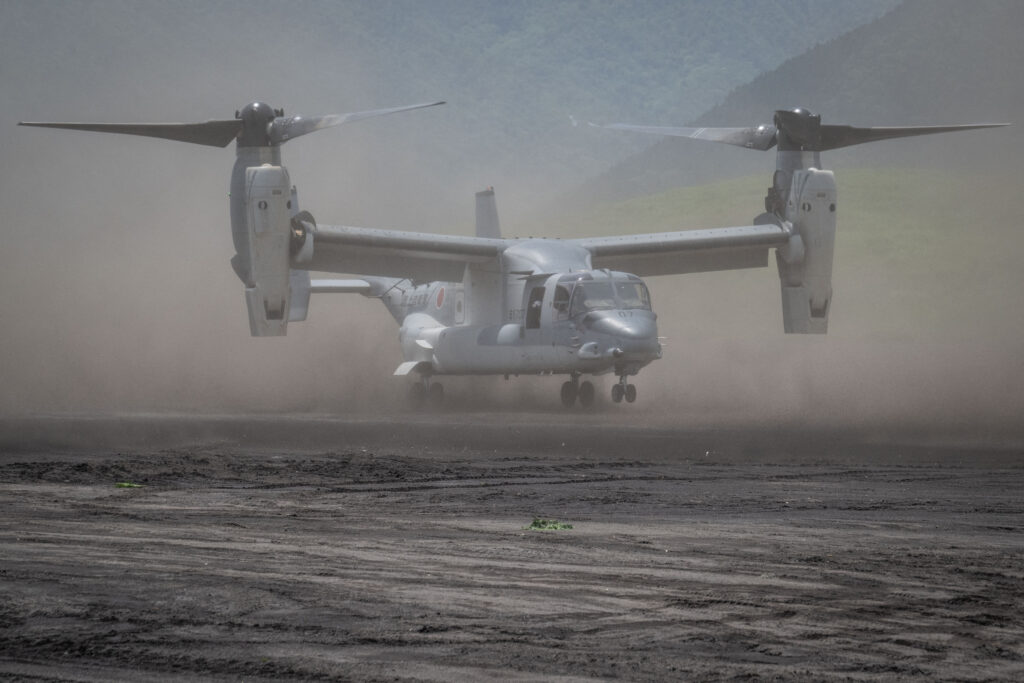 The U.S. military said it will proceed with the resumption of Osprey flights in stages and with care. (AFP)