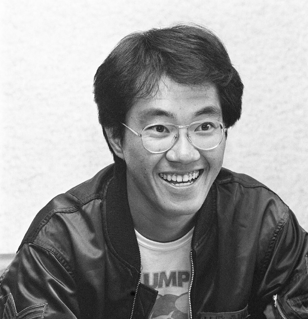 This black and white photo taken in May 1982 shows Japanese manga artist Akira Toriyama, whose death was announced on March 8, 2024. (AFP)