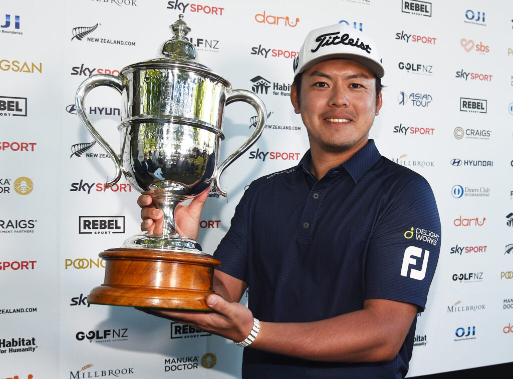 Hataji's four-under 67 was enough to secure his maiden victory as a professional by one stroke when Australia's Scott Hend lipped out a four-foot putt for par on the 18th green that would have forced a playoff. (@NZOpenGolf on X)