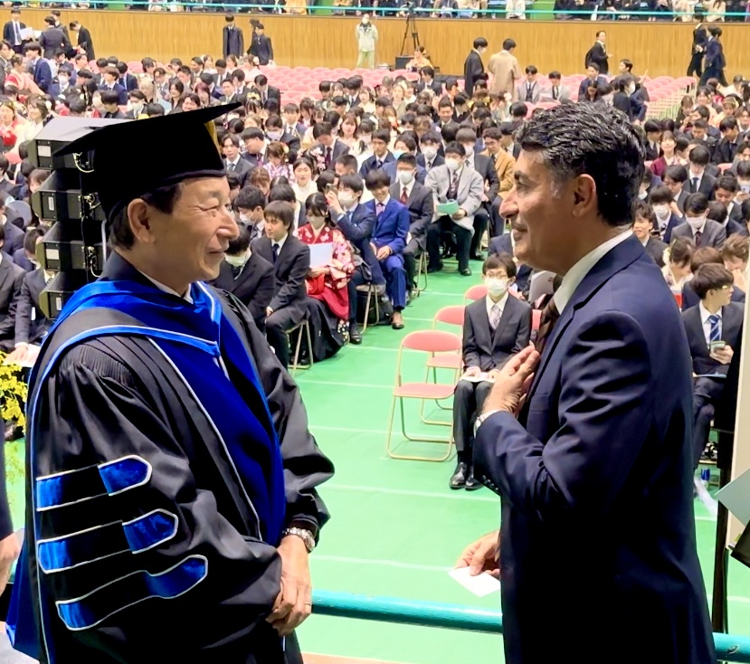Saudi Arabia's Ambassador to Japan, Ghazi Binzagr, attended Tokai University's Graduation Ceremony on Monday. (ANJ)