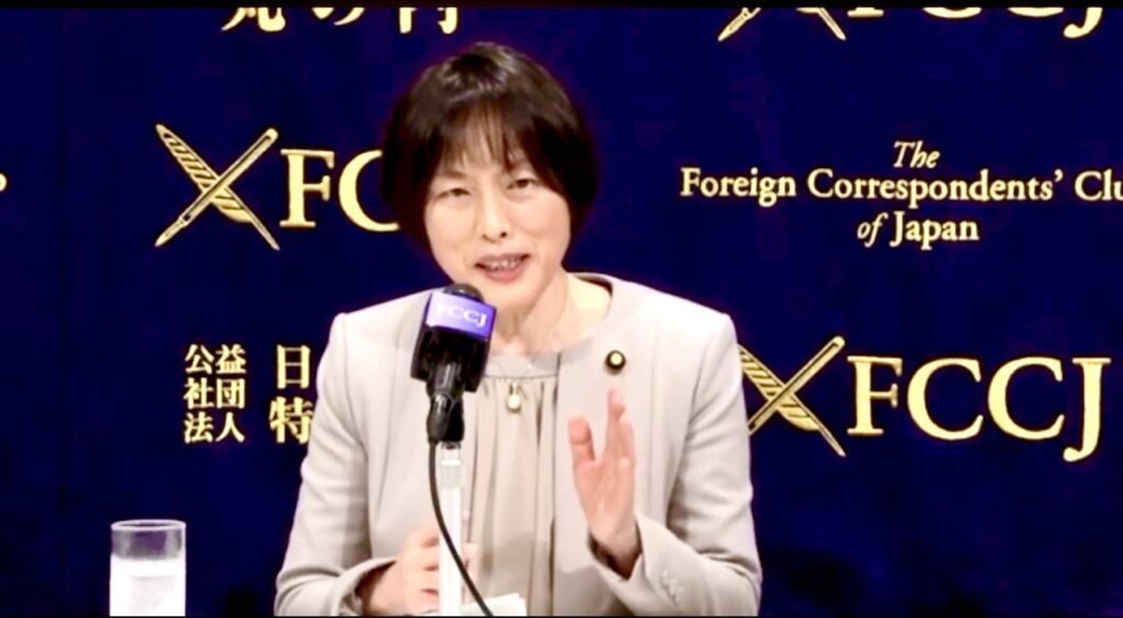 TAMURA Tomoko, Chairwoman of the Japanese Communist Party. (ANJ)