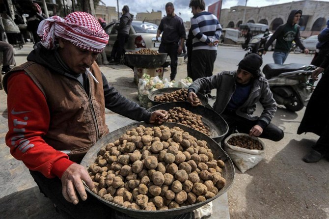At least 16 people searching for truffles in the north Syria desert were killed Saturday after their vehicle hit a land mine, a war monitor said. (AFP/File)