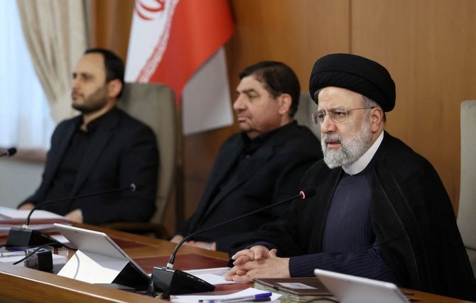 Iranian President Ebrahim Raisi during a cabinet meeting in Tehran, Iran, Apr. 2, 2024. (Reuters)