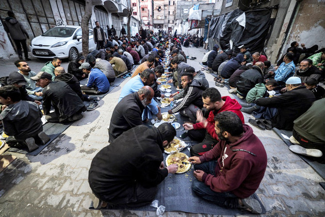 Once accustomed to bountiful iftars during the holy month of Ramadan, Gazans now face food insecurity under Israeli siege, main and bottom. (AFP)