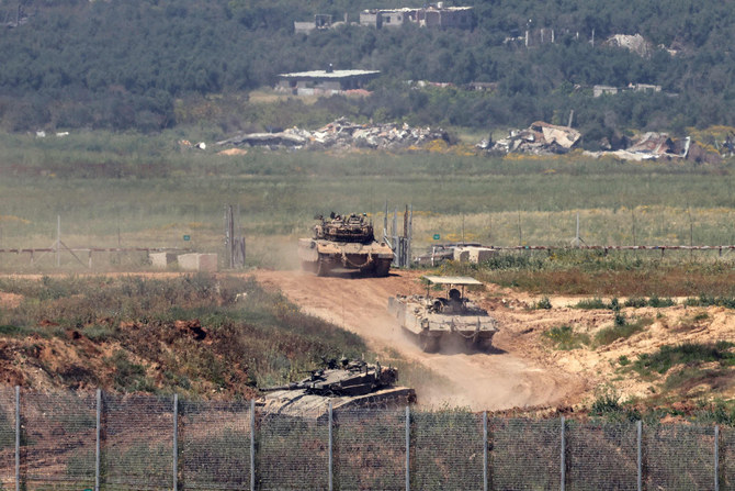 Palestinians who had taken refuge in Rafah in leave the city to return to Khan Younis after Israel pulled its ground forces out of the southern Gaza Strip, on April 7, 2024, six months into the devastating war sparked by the October 7 attacks. (AFP)