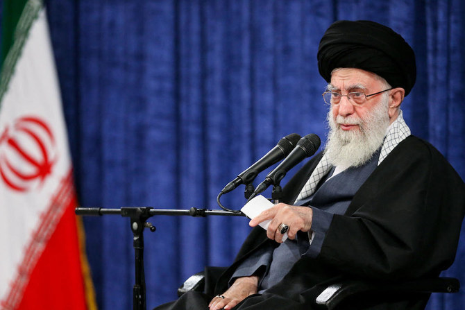 Iran’s supreme leader, Ayatollah Ali Khamenei, made the comments in a speech marking the end of the Muslim holy month of Ramadan. (AFP)