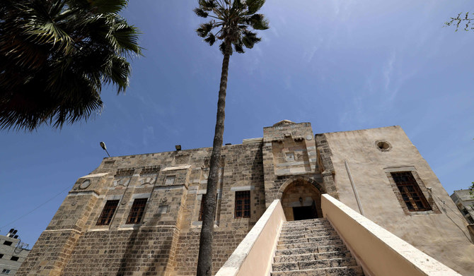 This picture taken on April 21, 2021 shows an exterior view of Qasr al-Basha in Gaza City, where Napoleon Bonaparte slept for several nights during his campaign in Egypt and Palestine. (AFP)
