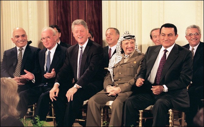 Relations between Israeli and Palestinian leaders were not always acrimonious. (AFP/File)